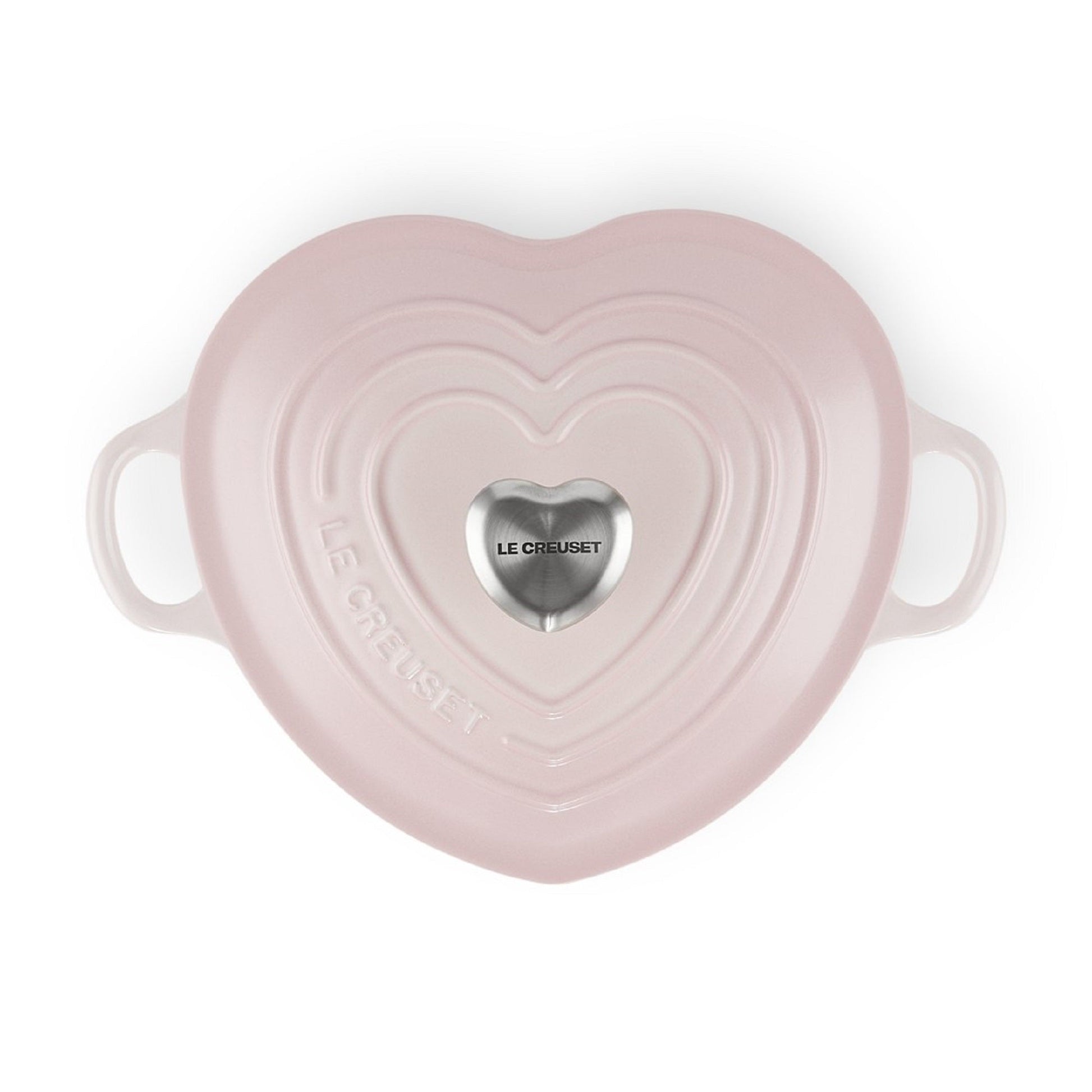 Olla Redonda Corazón 20 Cm Shell Pink Hierro Fundido3#Rosado