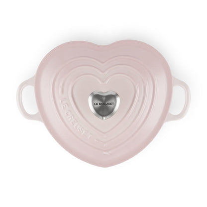 Olla Redonda Corazón 20 Cm Shell Pink Hierro Fundido3#Rosado