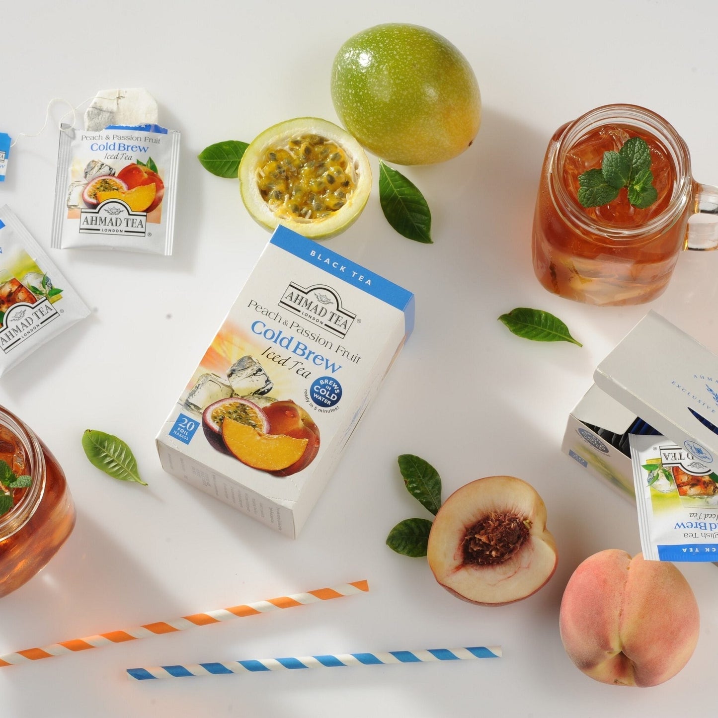 Té Helado Ahmad Cold Brew Peach & Passion Fruit (20 Sachets)1#Sin color