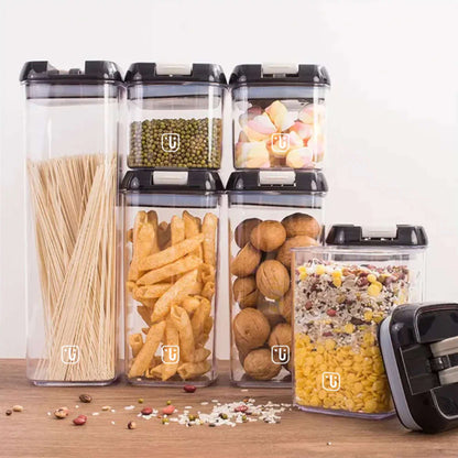 Set de 7 Contenedores Herméticos Plástico6#Negro