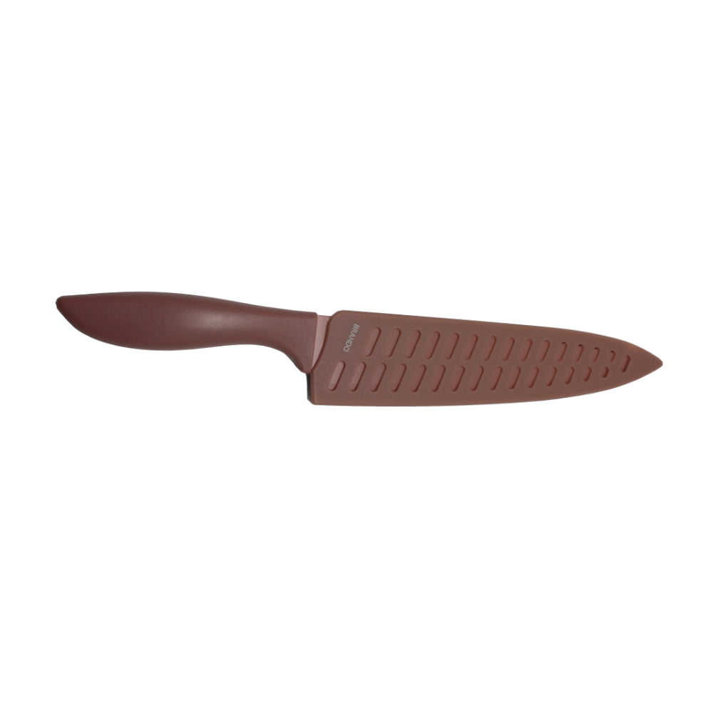 Cuchillo Acero Inoxidable Con Funda Cocina2#Rojo