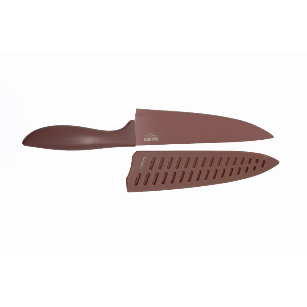 Cuchillo Acero Inoxidable Con Funda Cocina1#Rojo