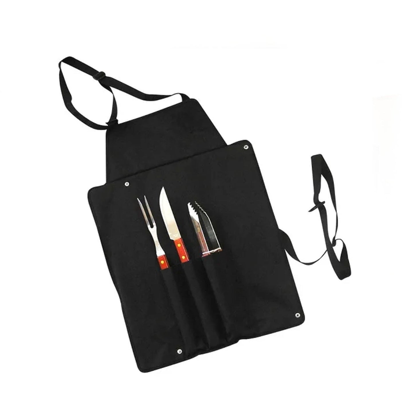 Delantal Asado Parrilla Con 3 Herramientas1#Negro