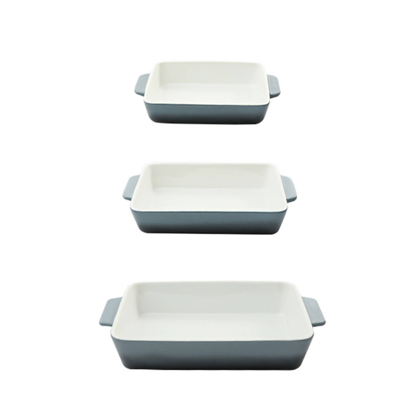 Set 3 Fuentes Cerámica para Horno5#Celeste