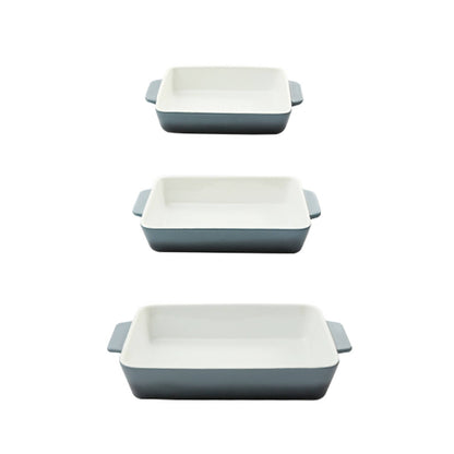 Set 3 Fuentes Cerámica para Horno5#Celeste