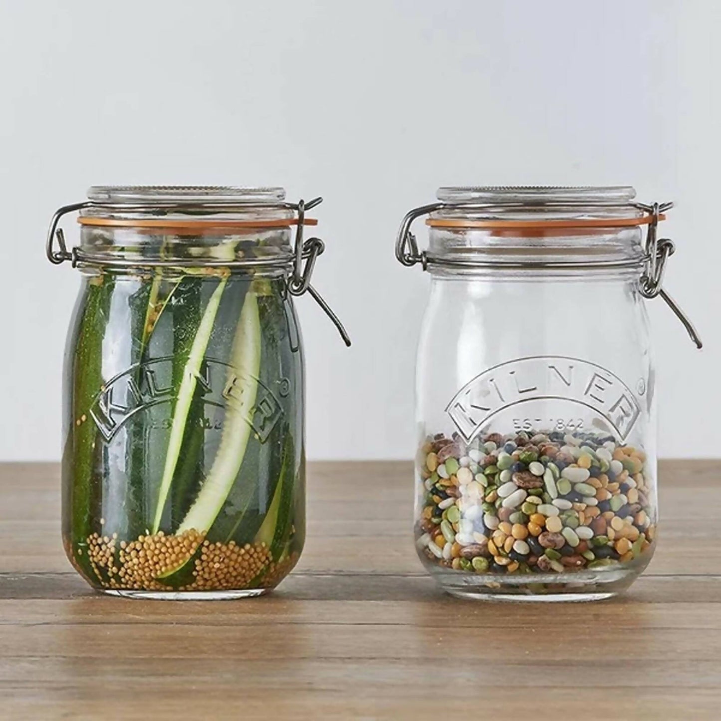 Frasco Cuadrado con Cierre Clip 1 Lt2#Sin Color