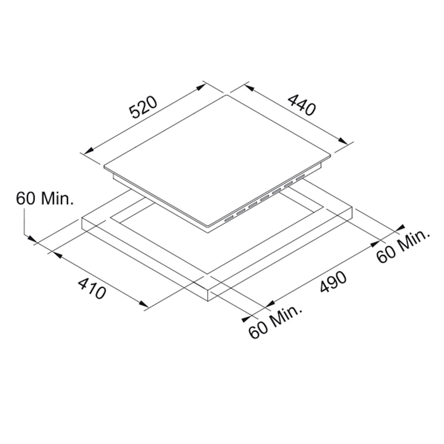 Encimera Vitro FHR 603 C TD BK2#Negro