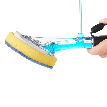 Escobilla Lavaloza Scrub Con Dispensador1#Negro