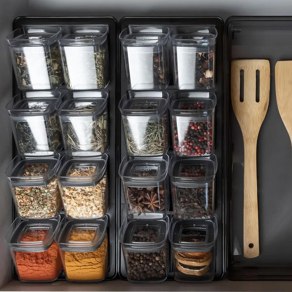 Especieros Hermético Block Cajón 9 Piezas2#Negro