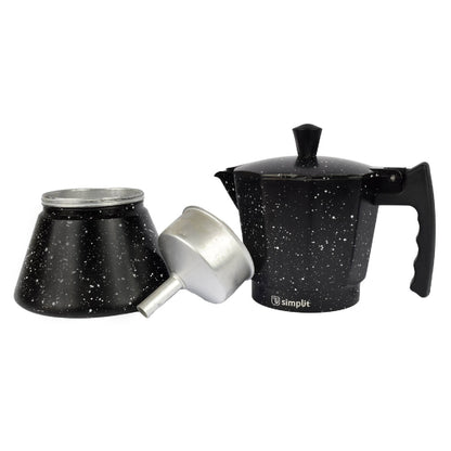 Cafetera Italiana Granito 4 Tazas5#Negro
