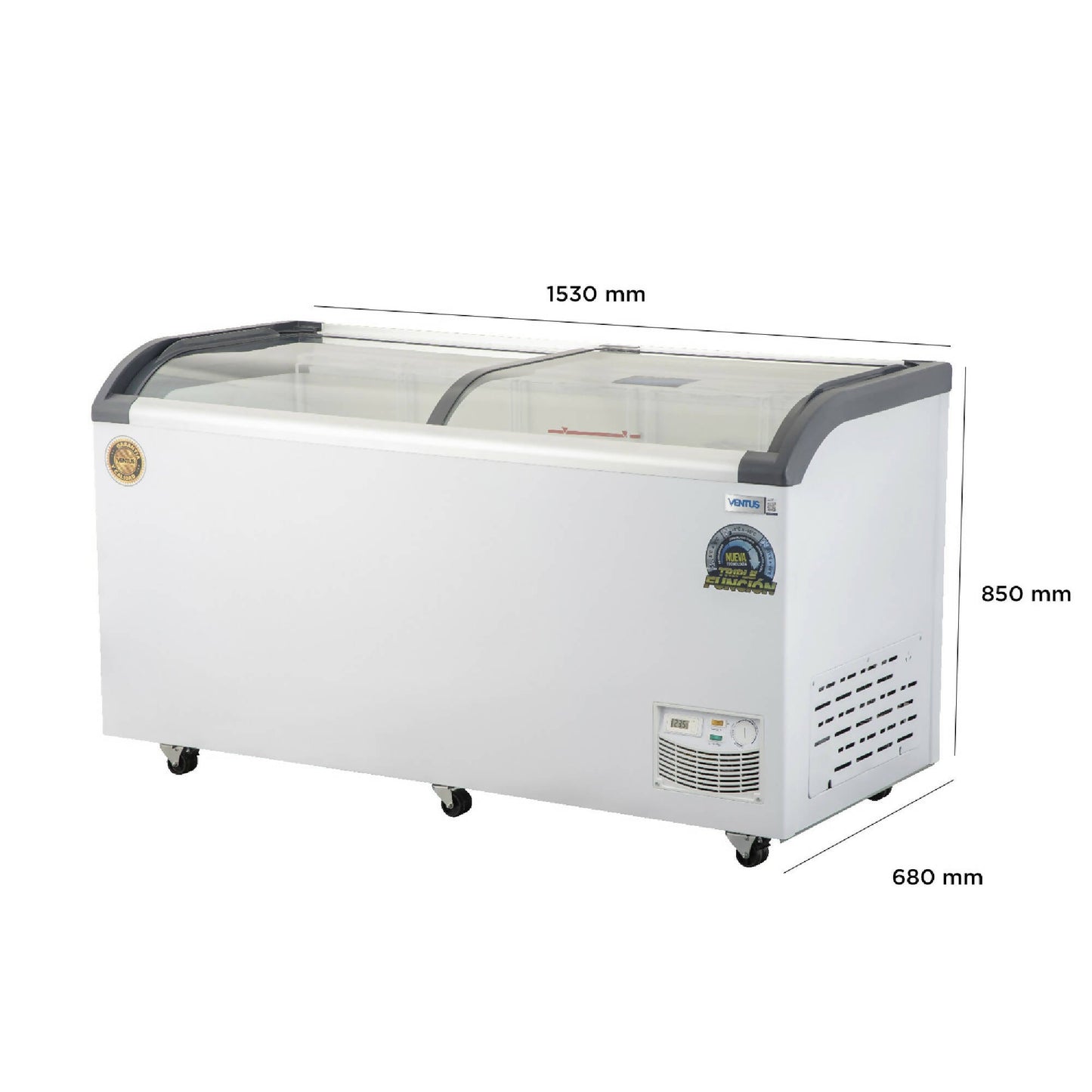 Freezer Tapa de Vidrio Semi Curva 500 litros CTV-520Q2#Blanco