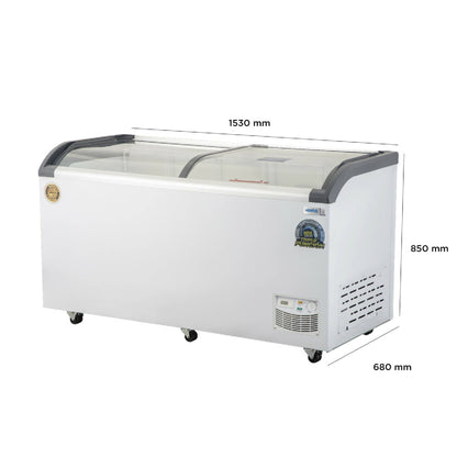 Freezer Tapa de Vidrio Semi Curva 500 litros CTV-520Q2#Blanco