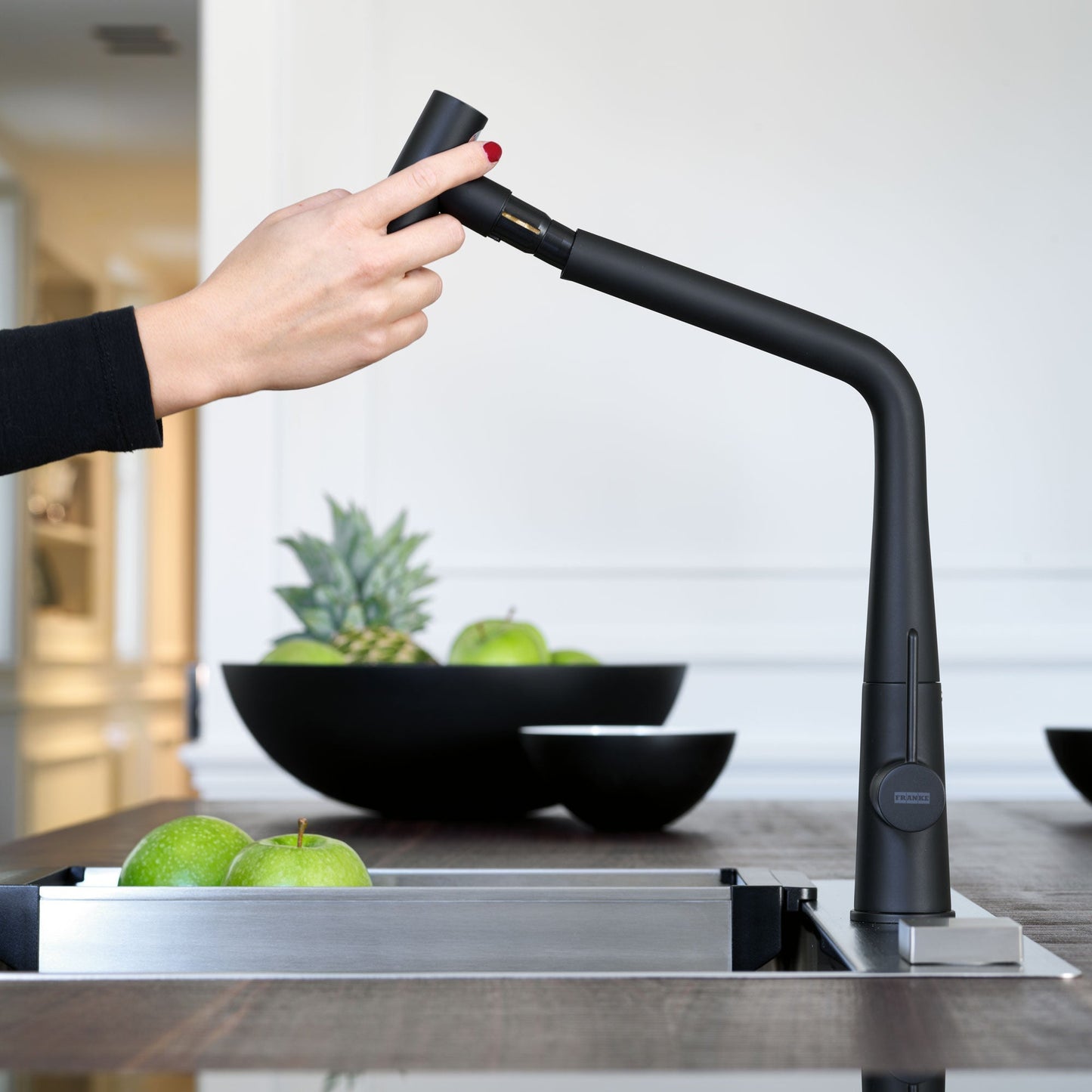 Grifería ICON DOCCIA BLACK MATT7#Negro