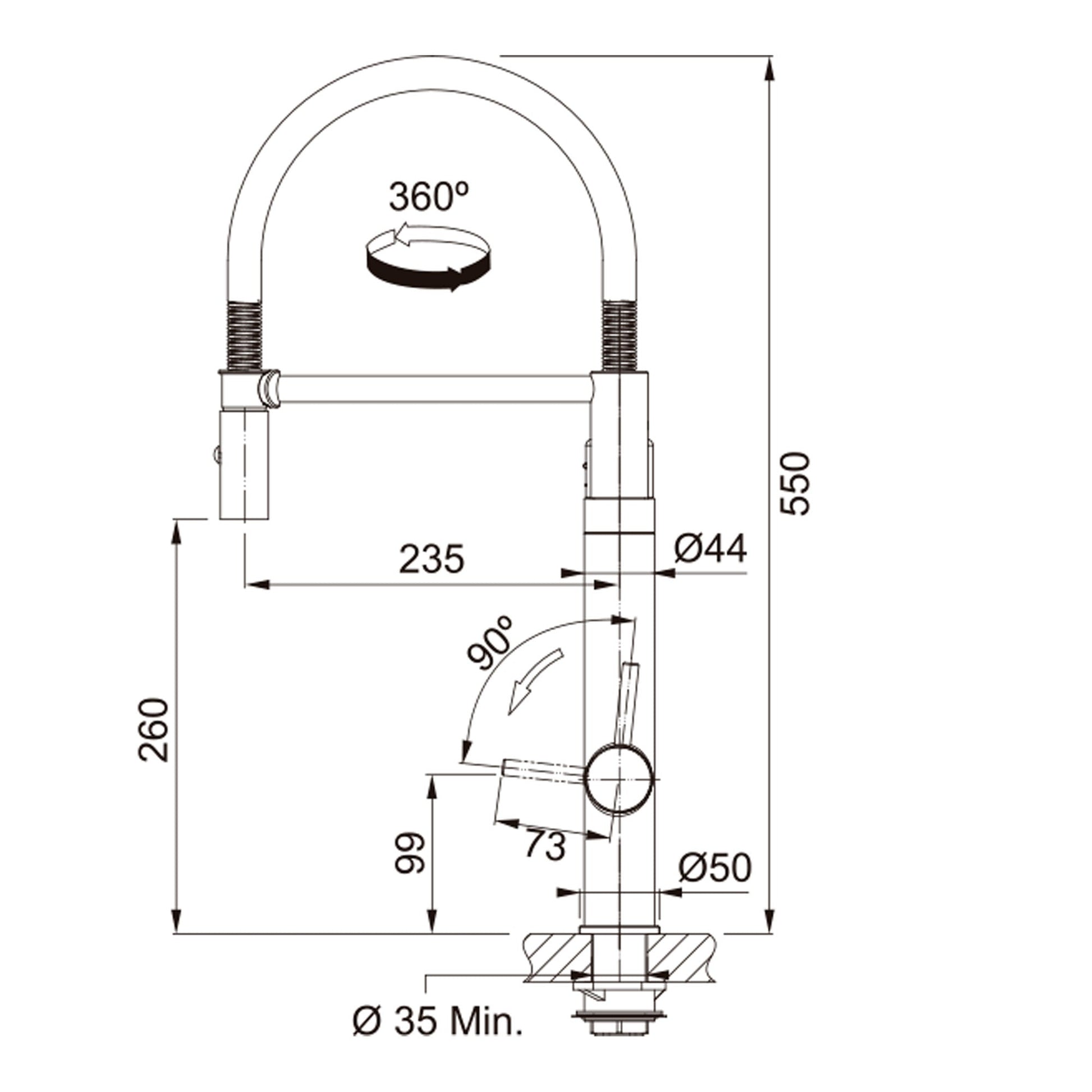 Grifería VITAL 2 IN 1 PROFESSIONALE4#Acero