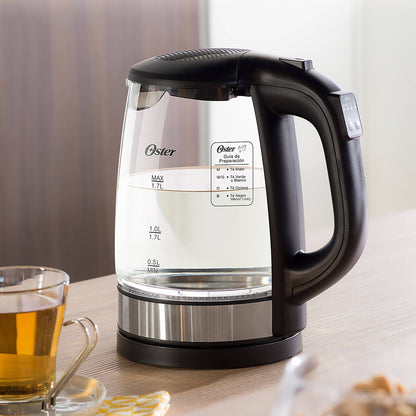 Hervidor Eléctrico Vidrio Control Temperatura 1.7 Lts BVSTKT89801#Sin Color