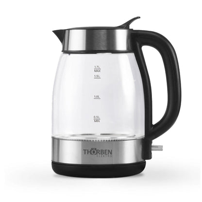 Hervidor De Vidrio Easy Fill Glass 1.7 Lts2#Negro|Acero