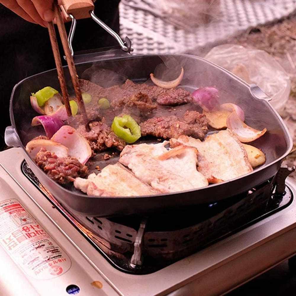 Sartén Parrilla Cocina Grill Cuadrado Antiadherente 28 cm3#Negro