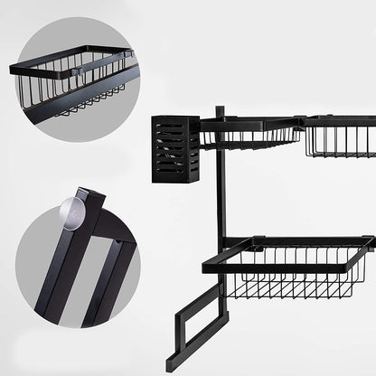 Rack Escurridor Estante Secador Organizador de Platos Vajilla3#Negro