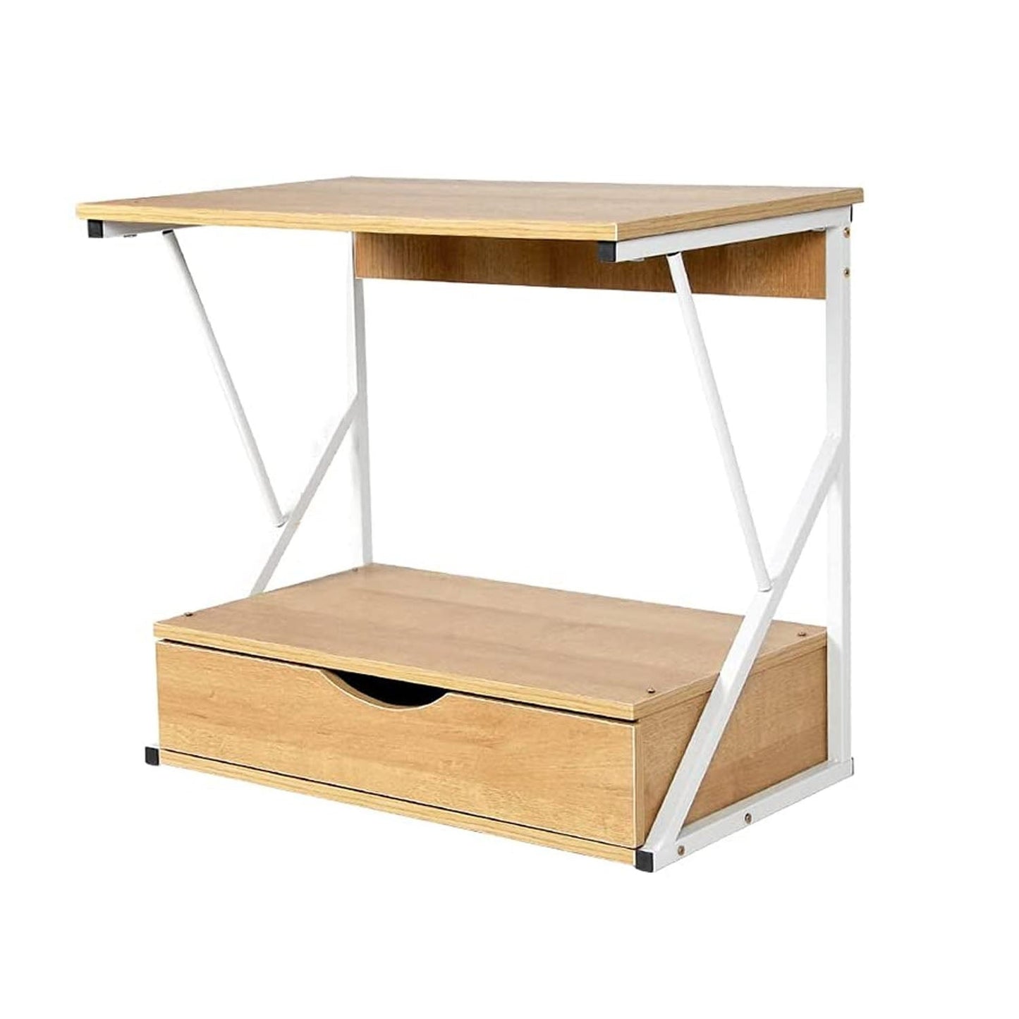 Rack Soporte Microonda Con Cajón Madera3#Café