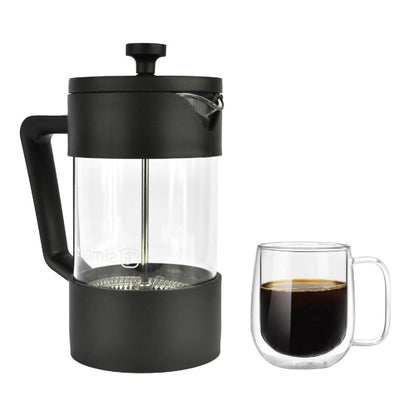 Pack Cafetera Francesa 600 ml +Taza Doble Pared 300 ml2#Negro