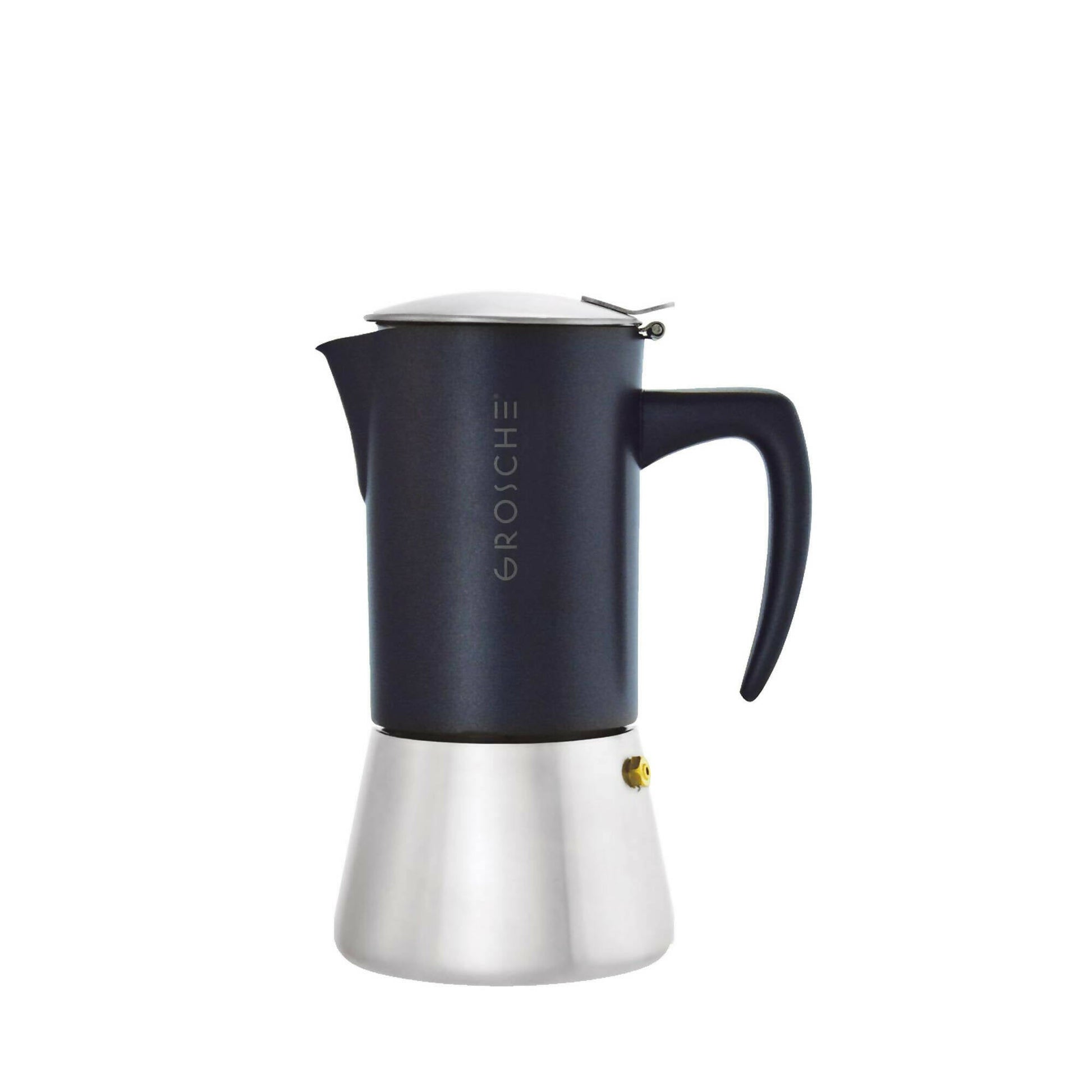 Cafetera Moka Milano Steel 10 Tazas2#Negro