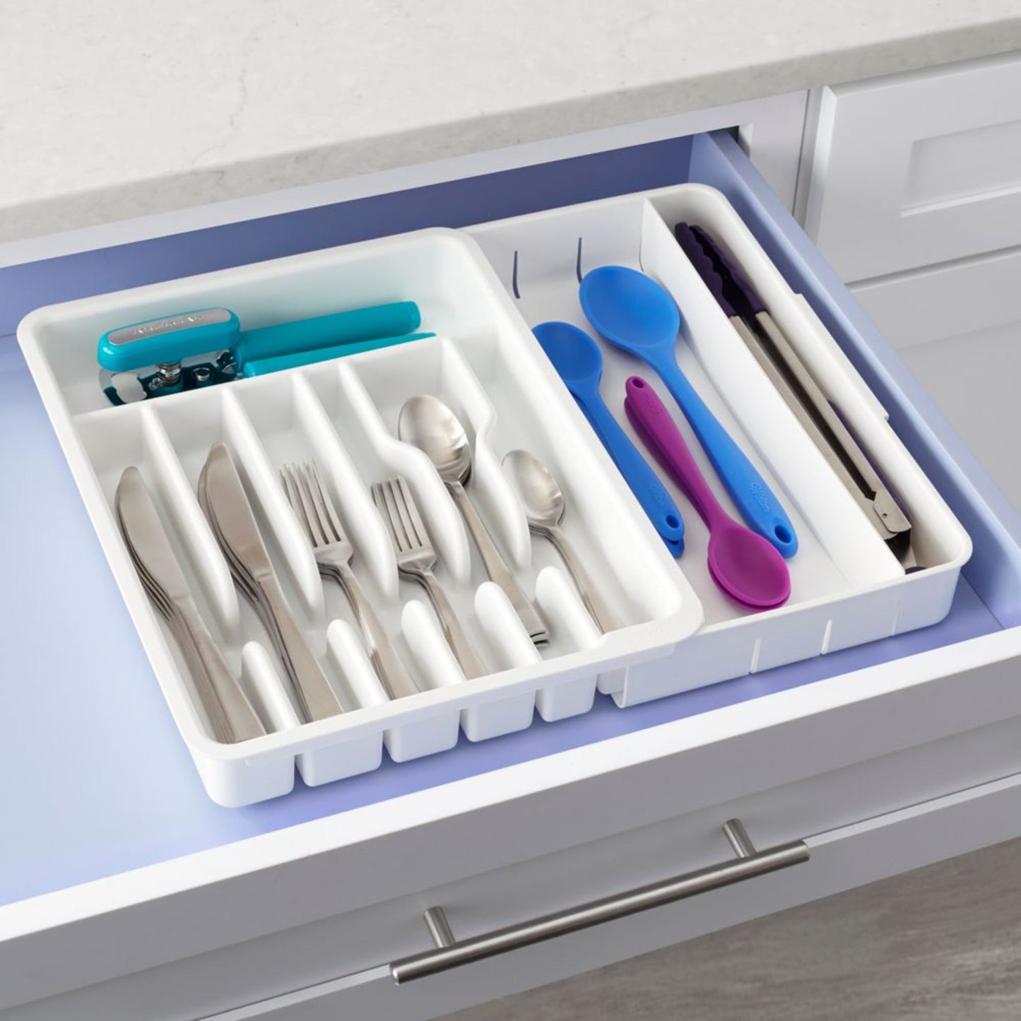 Organizador Utensilios Expandible3#Blanco