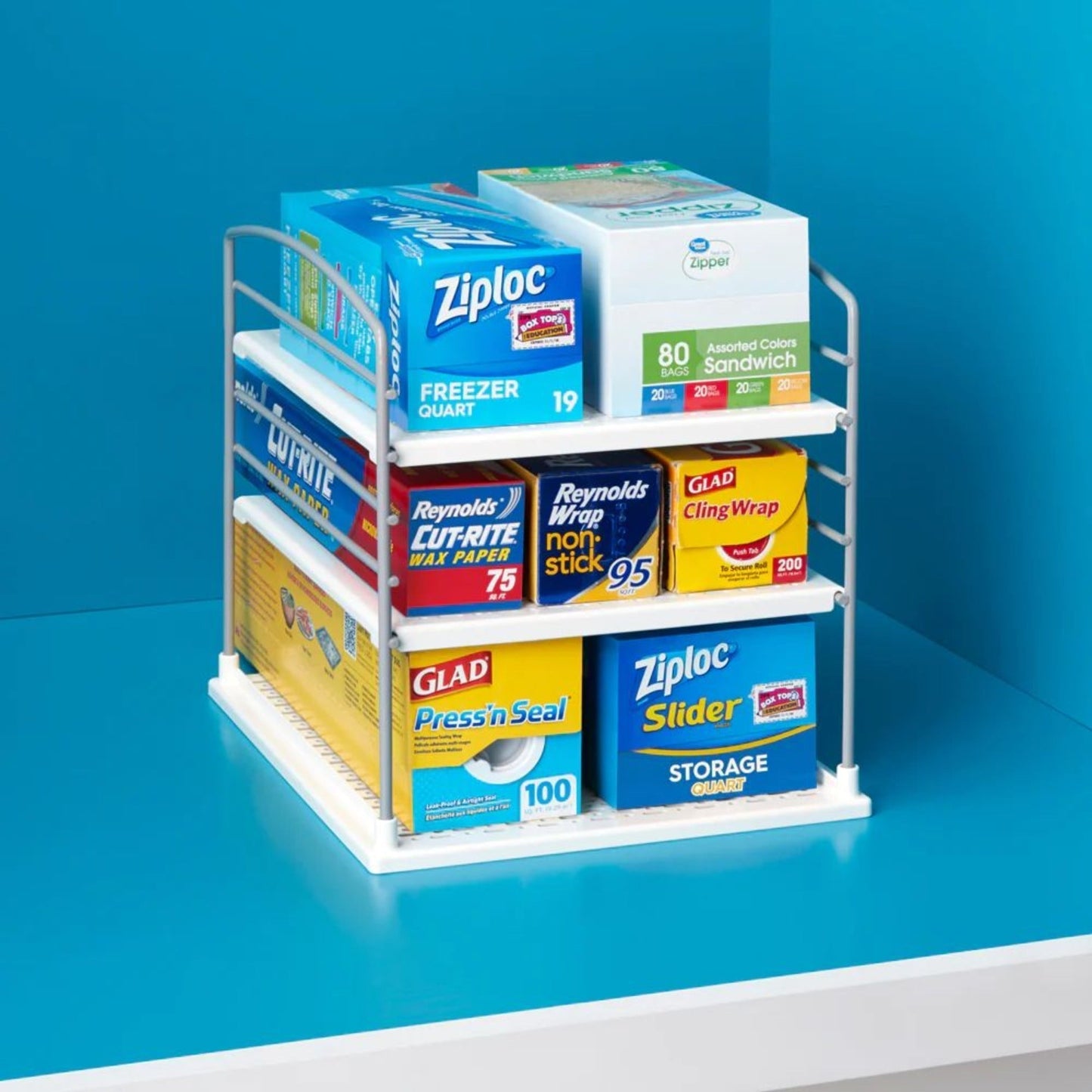 Repisa Organizadora De Despensa Mediana4#Blanco