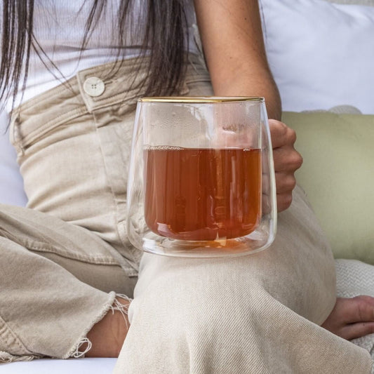 Taza Doble Vidrio Borde 250 ml1#Sin Color