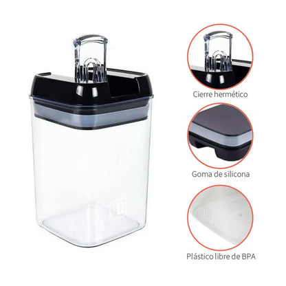 Set de 7 Contenedores Herméticos Plástico9#Negro