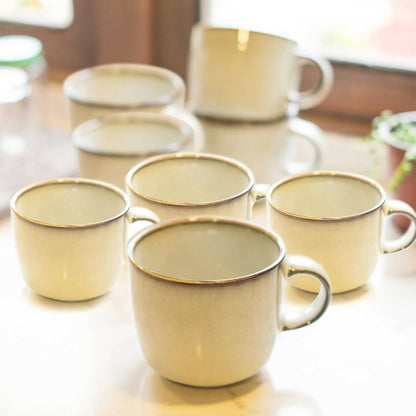 Juego Loza Beige Borde Vintage 30 Pzs2#Beige