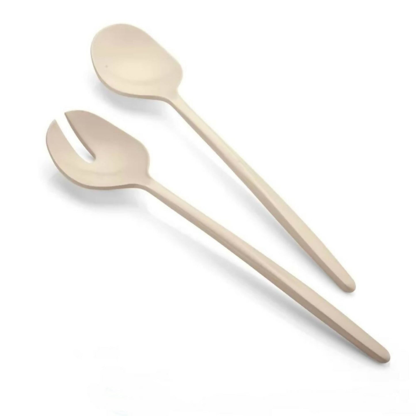 Set 2 Cucharas Tierra Para Servir1#Beige