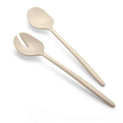 Set 2 Cucharas Tierra Para Servir1#Beige
