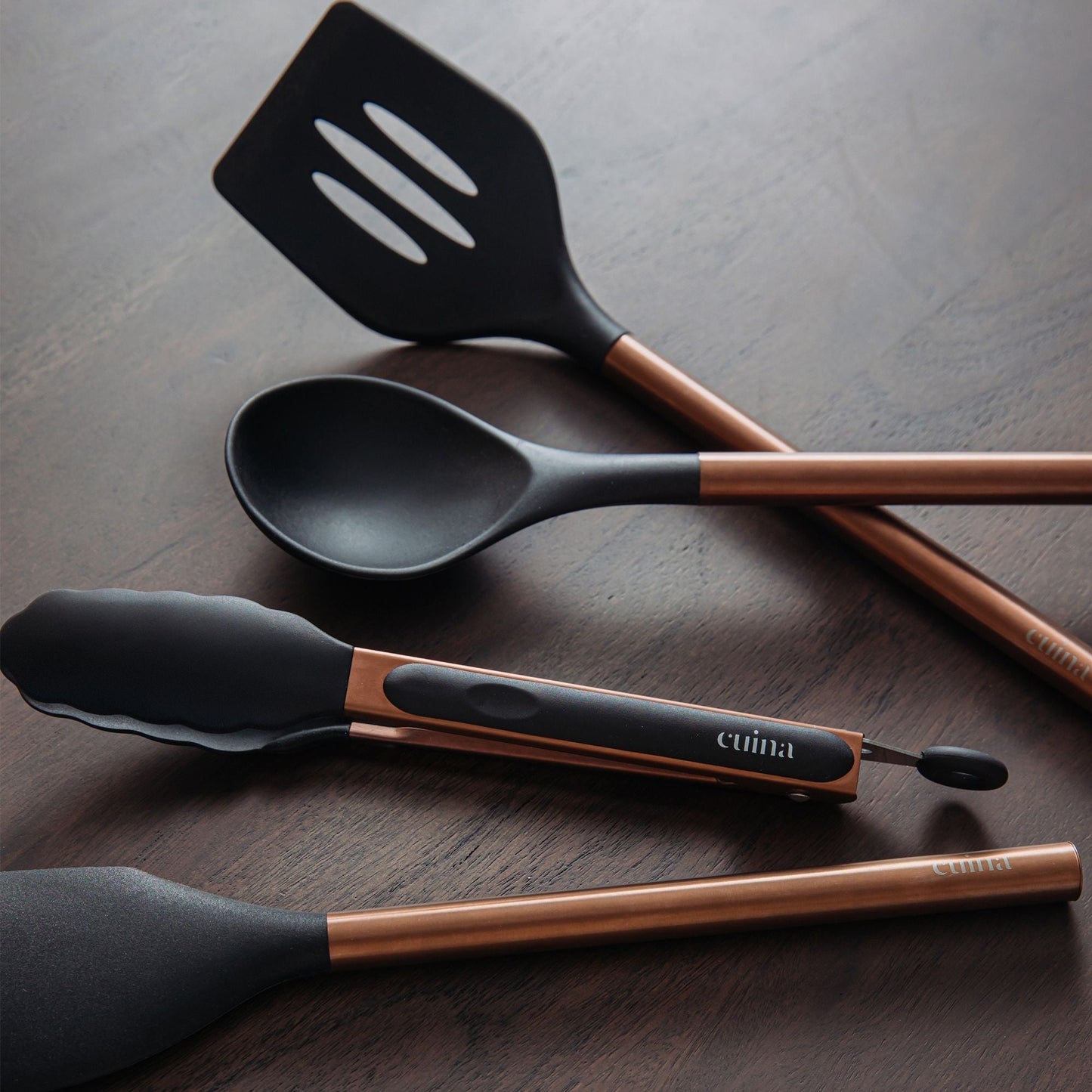 Juego De 4 Utensilios Línea Copper Black2#Negro