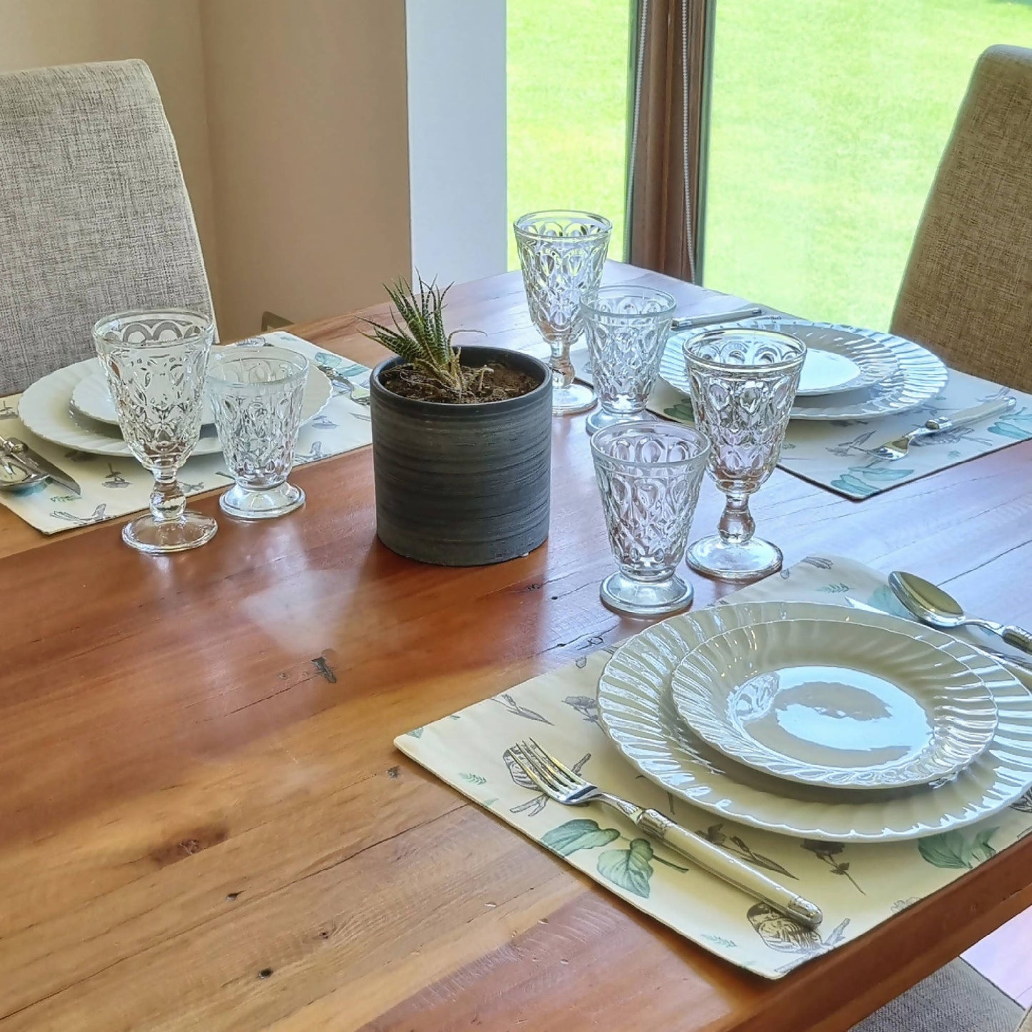 Pack 4 Individuales Sara3#Crema