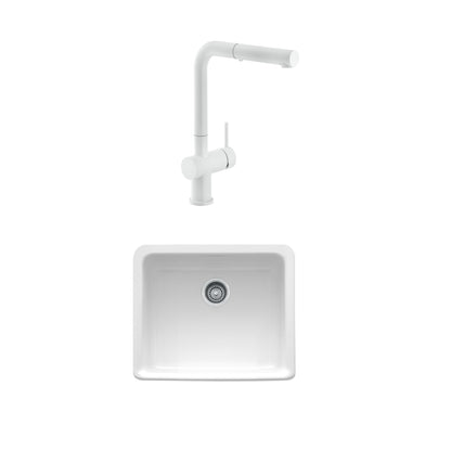 Kit 2 Grifería + Lavaplatos1#Blanco