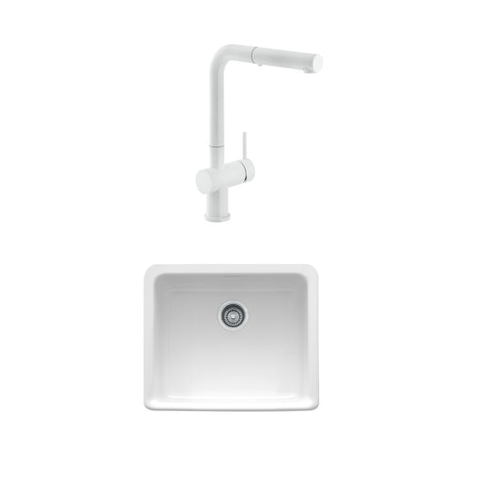 Kit 2 Grifería + Lavaplatos1#Blanco