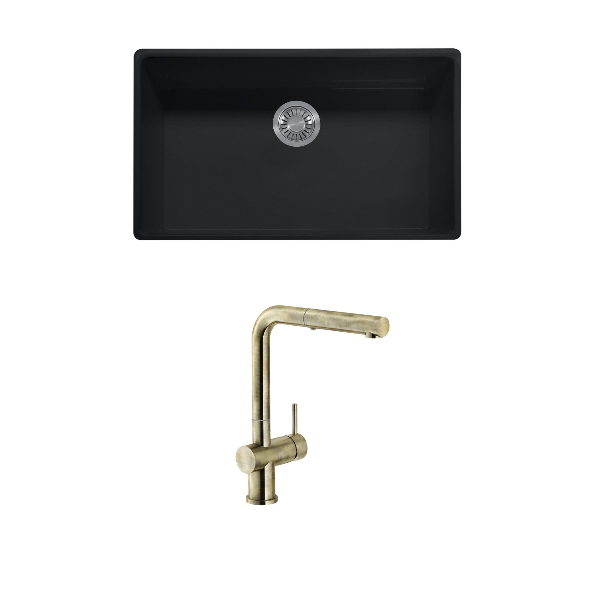 Kit 3 Grifería + Lavaplatos1#Negro