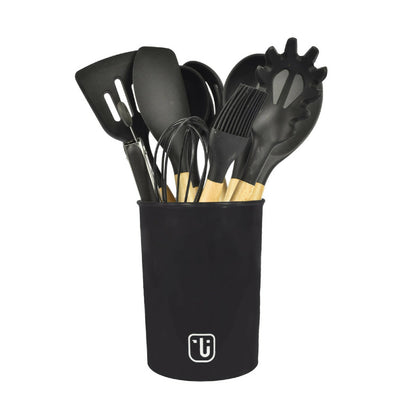 Kit Batería Cocina 7 Pzs + Set 12 Utensilios3#Cobre