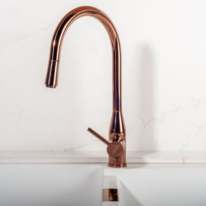 Kit Grifería Kavus + Accesorios Cobre Lavaplatos Doble4#Cobre