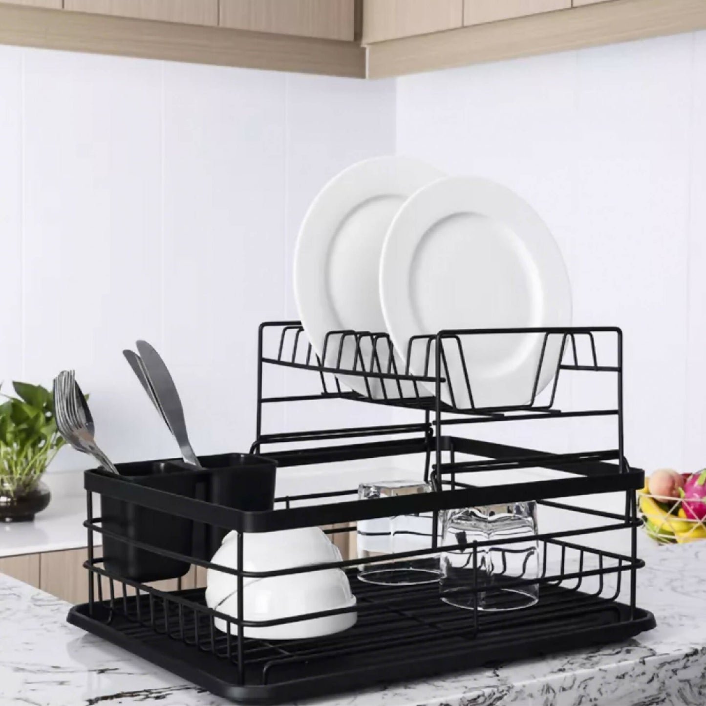 Secaplatos Escurridor 2 Niveles13#Negro