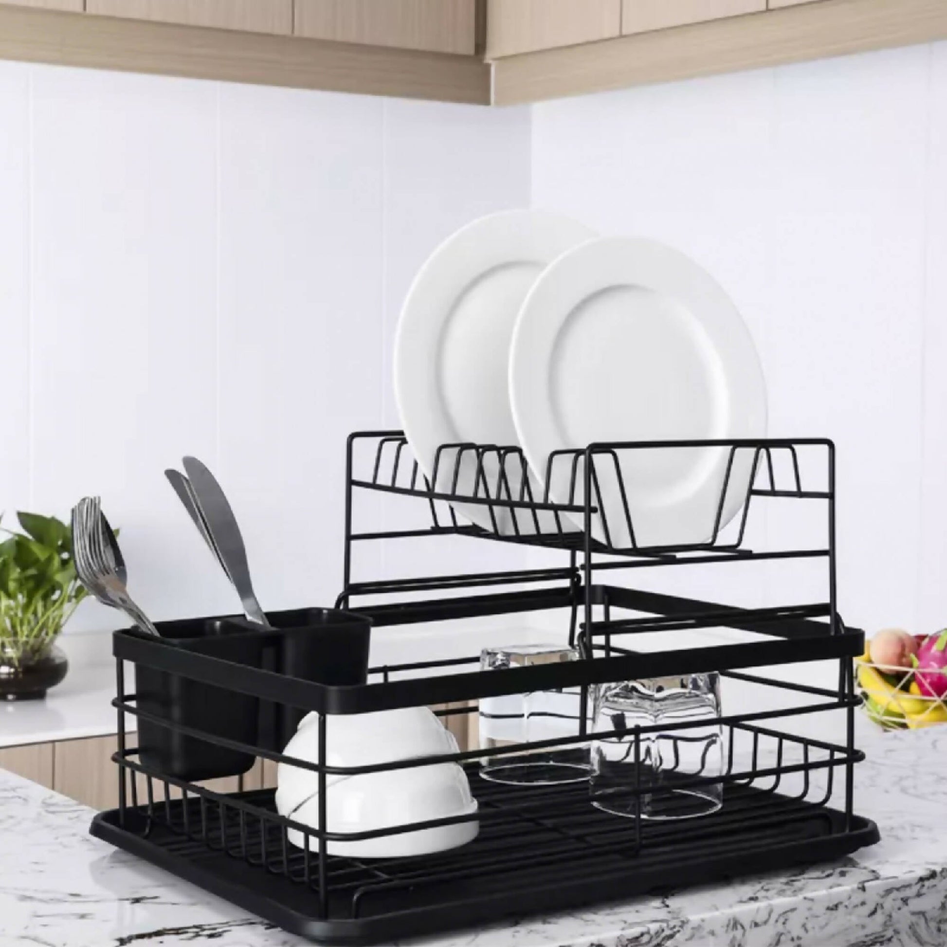 Secaplatos Escurridor 2 Niveles13#Negro