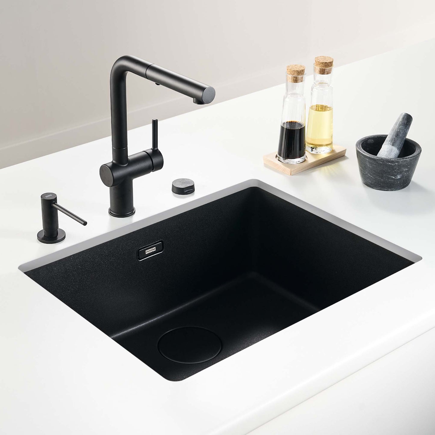 Lavaplatos cuarzo MRG 110-521#Negro