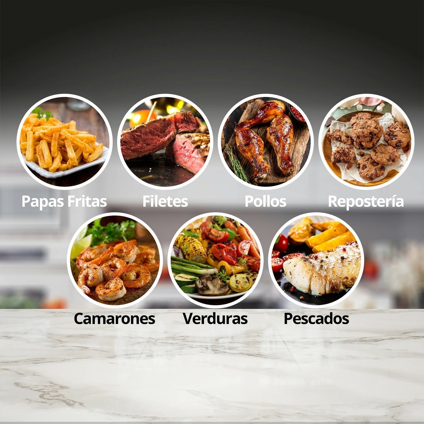 Freidora de Aire Digital Thor Power Heat XL 6 Lts5#Negro