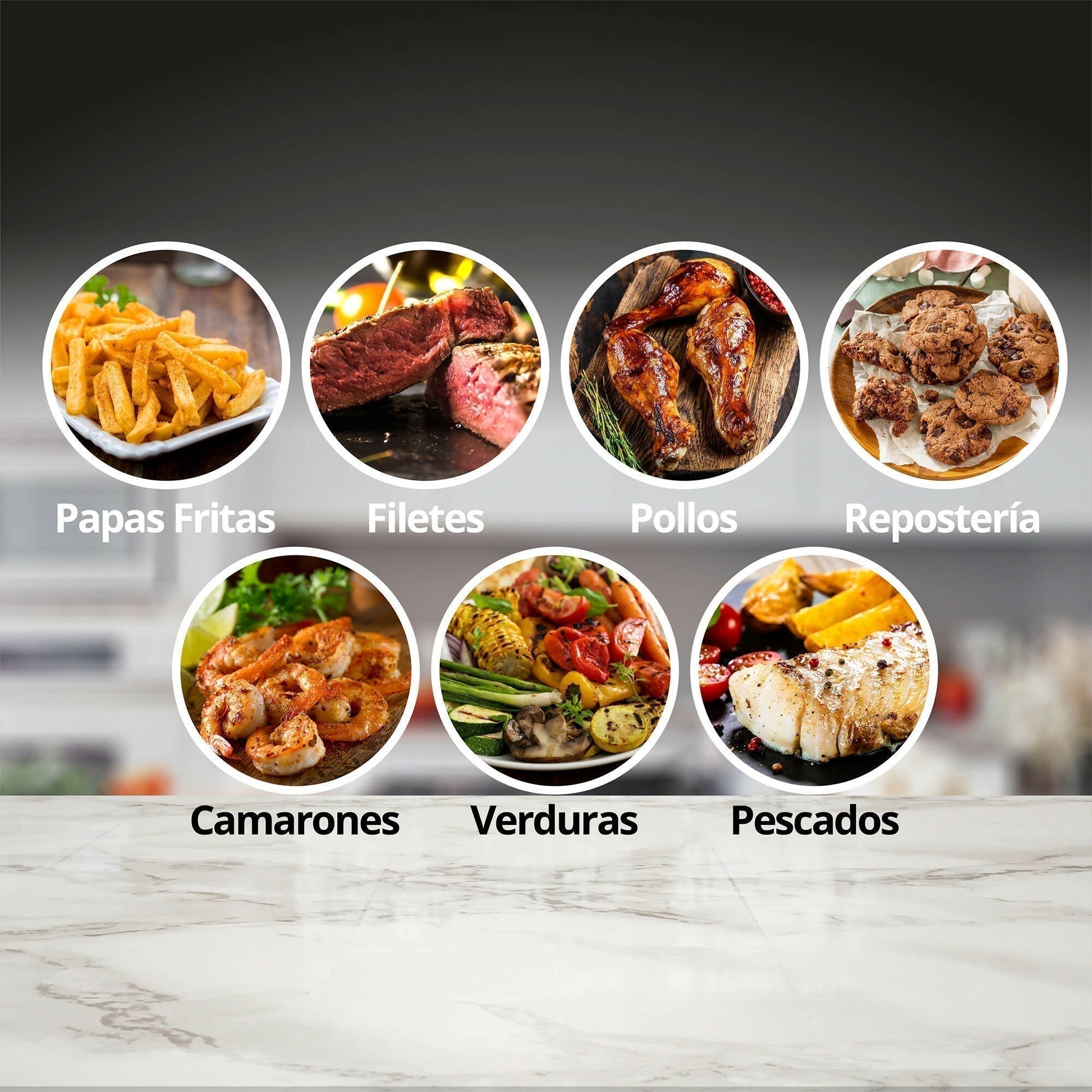 Freidora de Aire Digital Thor Power Heat XL 6 Lts5#Negro