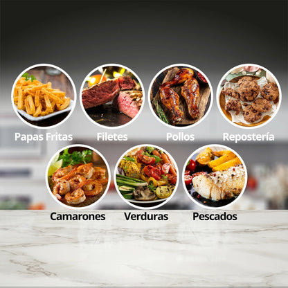 Freidora de Aire Digital Thor Power Heat XL 6 Lts5#Negro