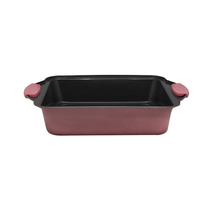 Molde Fuente Cuadrado Para Horno Antiadherente Rosa1#Rosado