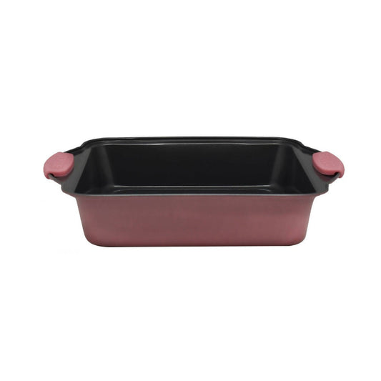 Molde Fuente Cuadrado Para Horno Antiadherente Rosa1#Rosado