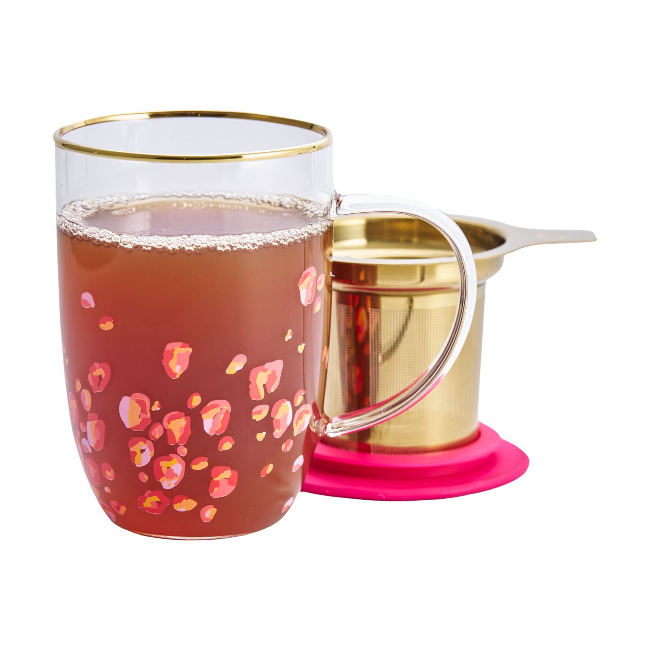 Mug Bhoro Cheetah Fucsia con Infusor 470 ml1#Sin Color