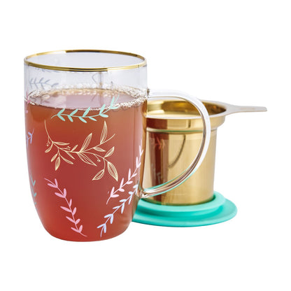 Mug Bhoro Color Leaves con Infusor 470 ml1#Sin Color