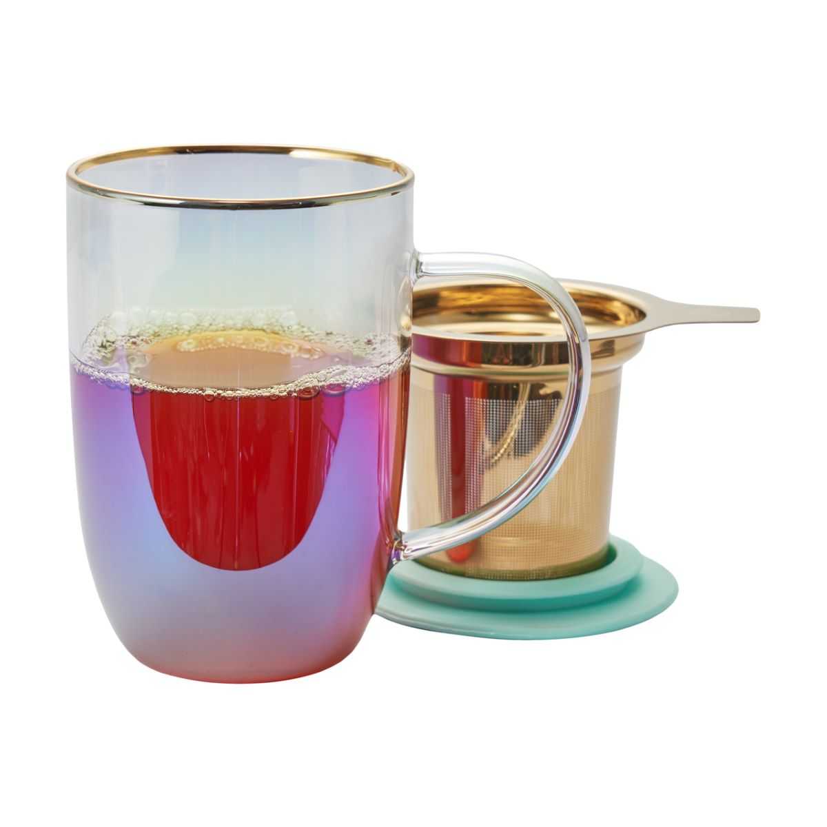 Mug Bhoro iridescent Menta con Infusor 470 ml1#Sin Color